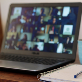 Computer screen of a class